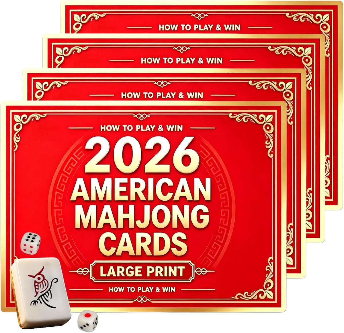4 Pcs 2026 Mahjong Cards Rules
