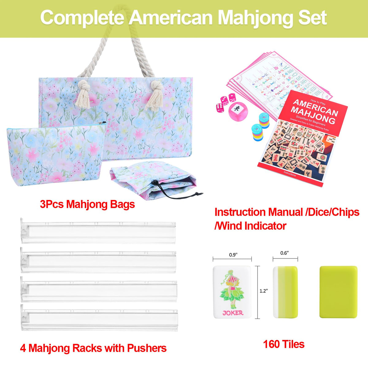 American Mahjong Set Complete with Carrying Bag