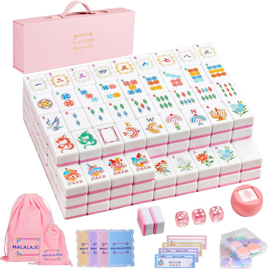 Pink American Mahjong Tile Set
