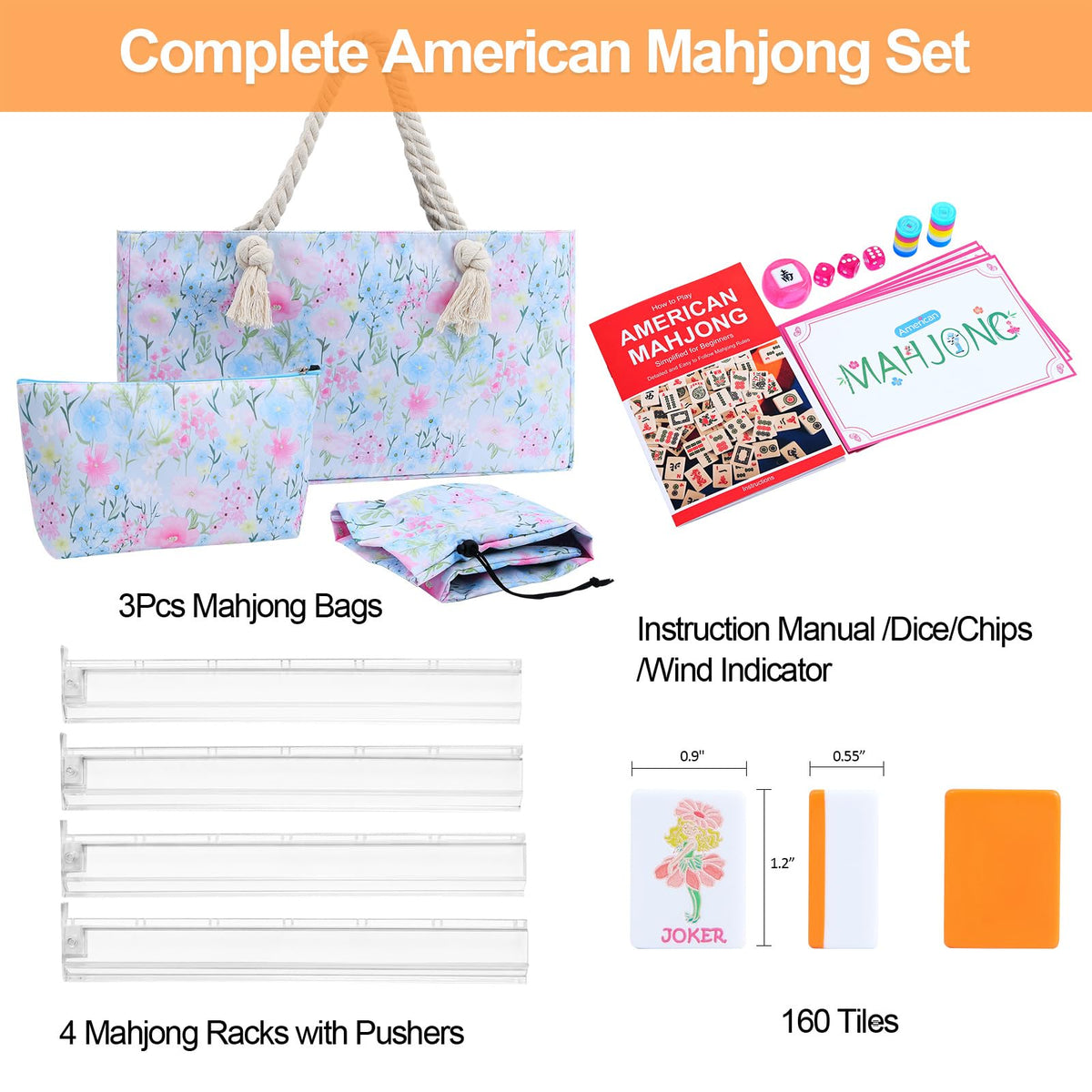 American Mahjong Set Complete with Carrying Bag