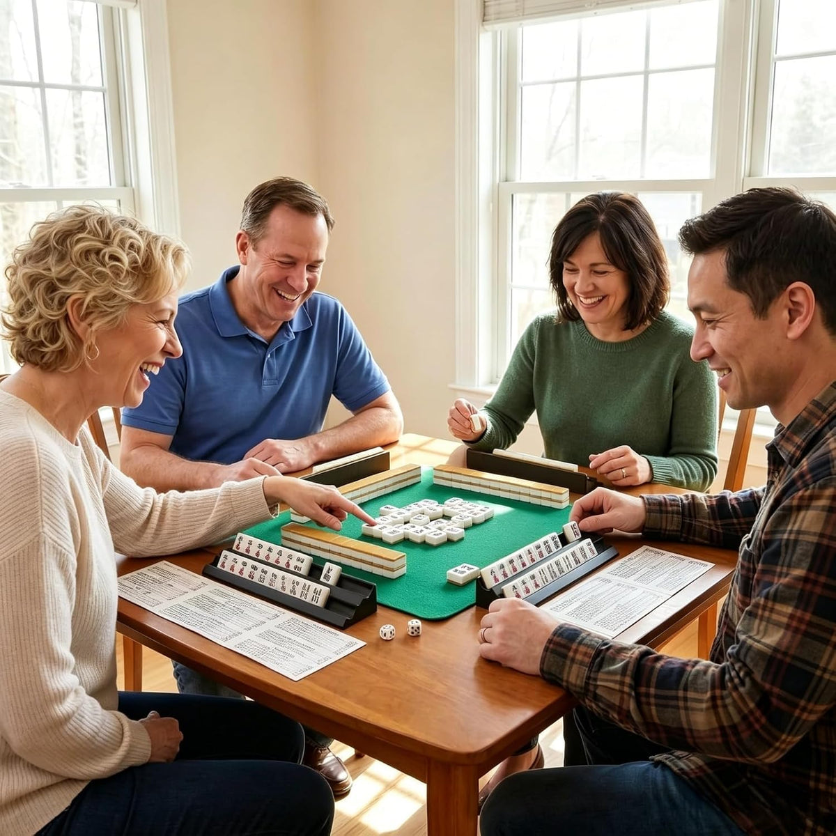 4 Pcs 2026 Mahjong Cards Rules