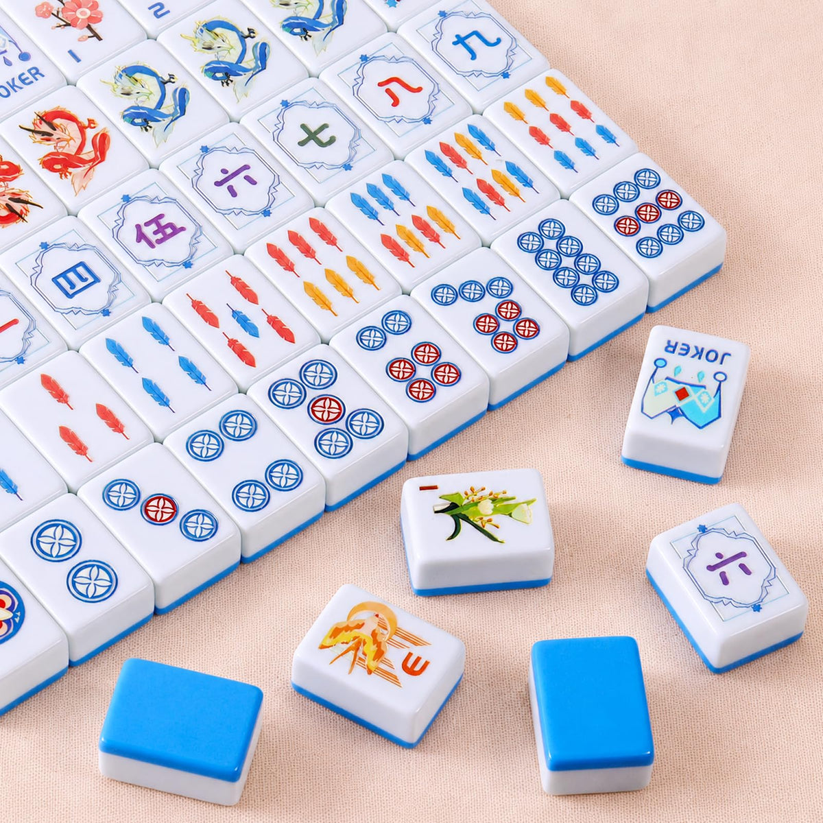 Pink American Mahjong Tile Set