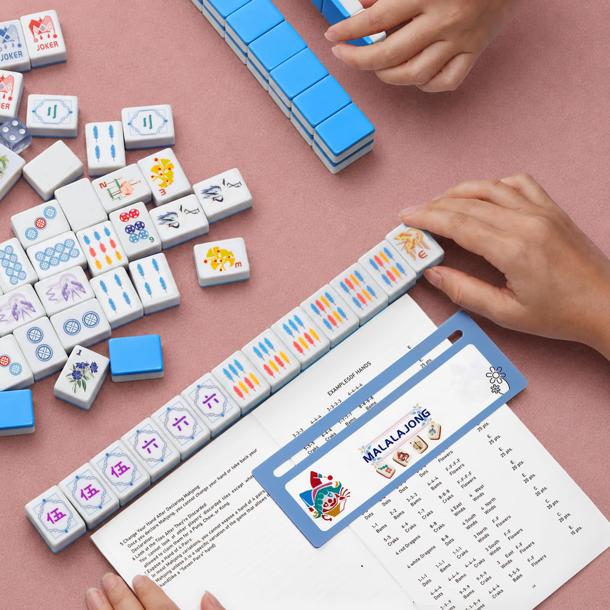 Pink American Mahjong Tile Set