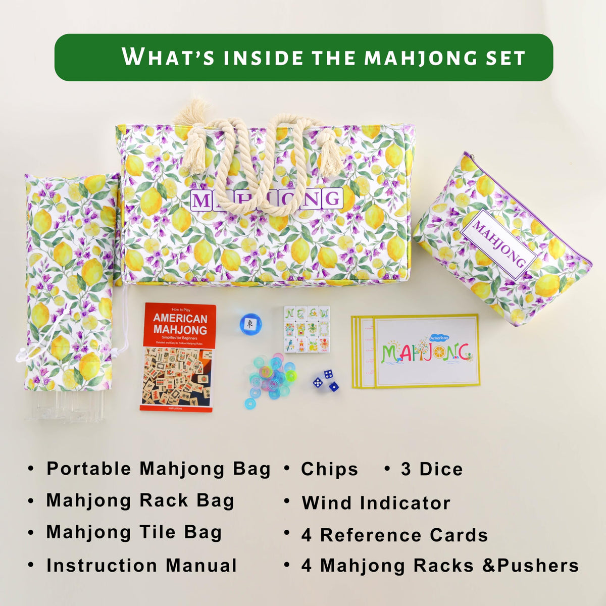 American Mahjong Set Complete with Carrying Bag