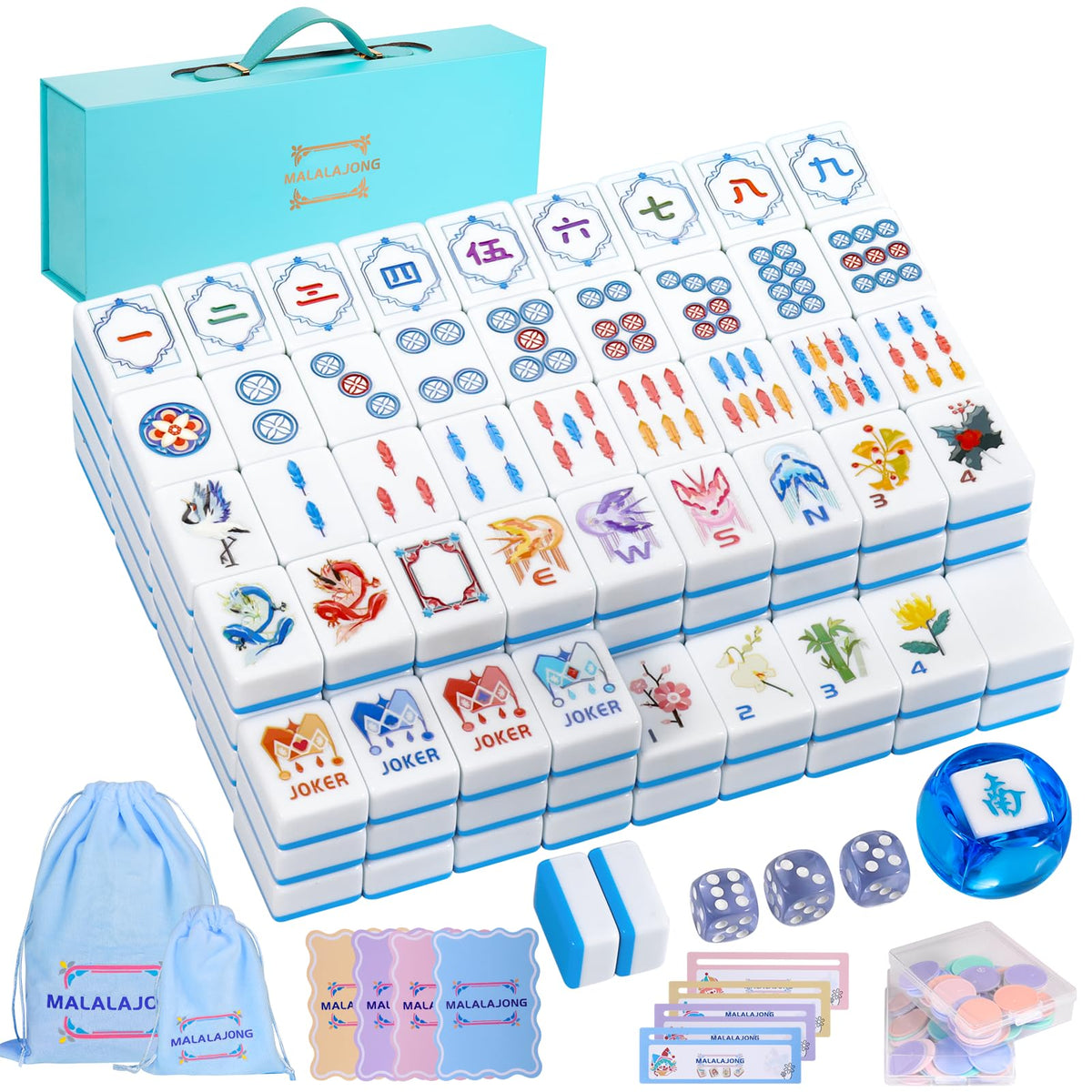 Pink American Mahjong Tile Set