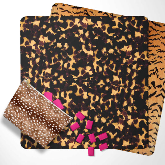 Custom Mahjong Mat, Animal Print